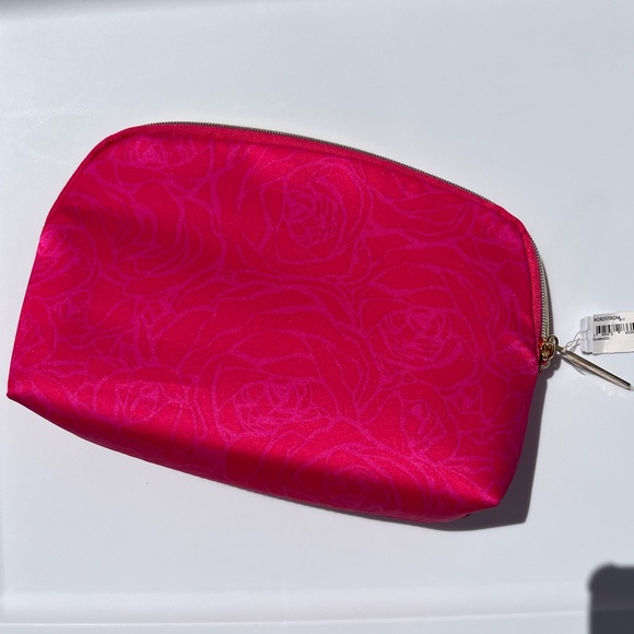 Lancôme makeup cosmetics bag with pink graphic roses - Picture 1 of 11